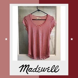 Madewell Classic Red & White Tee (Size S) ☀️